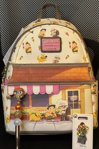 Disney Parks Loungefly UP Backpack With Beaded Pen And Pin