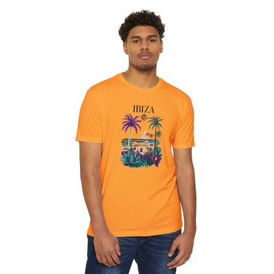 Ibiza Sunset Villa T-shirt | Palm Trees, Tropical Illustration