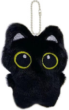 Black Cat Bag Charm, Cute Cat Plush Keychain Black Plush Gifts for Handbags Ba