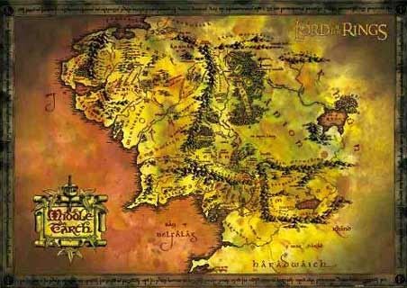 Middle Earth Map Maxi Poster