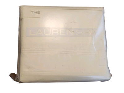 Ralph Lauren Spa King Duvet Comforter Cover Organic Cotton White Orchid Ivory