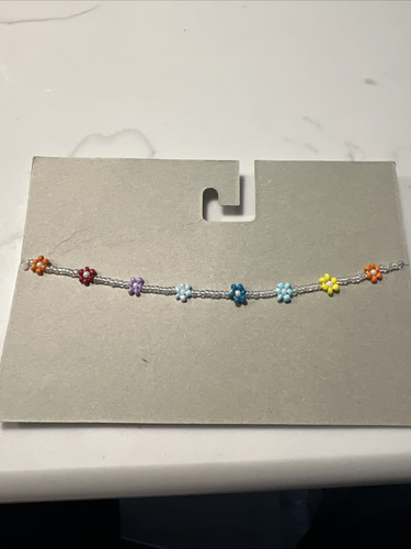 Urban Outfitters Flower Beaded Necklace Jewelry - Picture 1 of 6