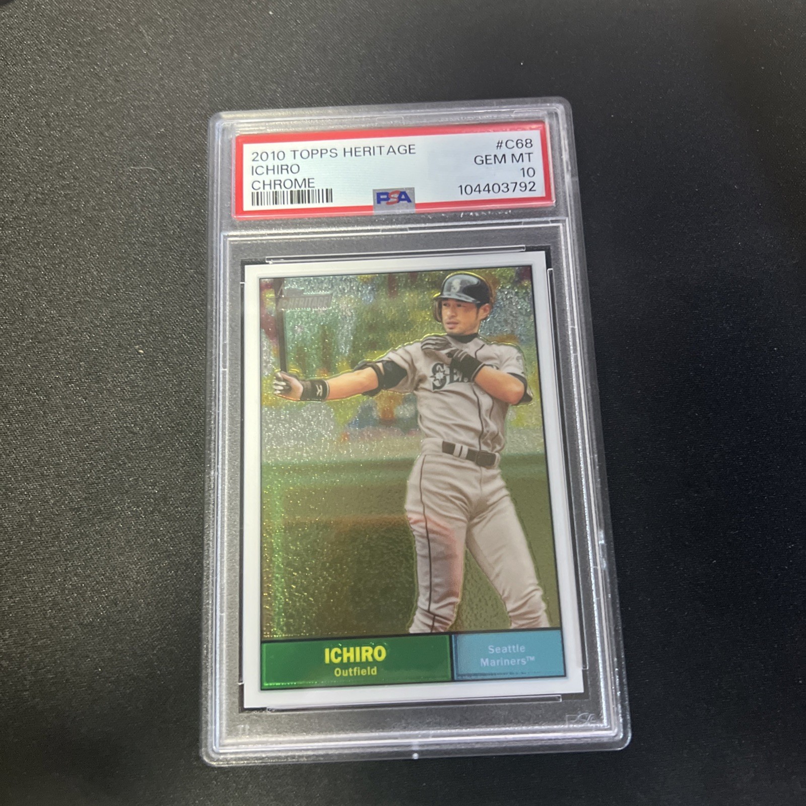 2010 Topps Heritage #C68 ICHIRO SUZUKI HOF Chrome 932/1961 PSA 10 GEM MINT view 1