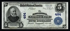 1902 $5 SCARCE HAVERHILL, MA NATIONAL LARGE Size Bank Note, Charter #484!