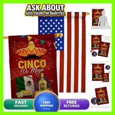 Ornament Collection Cinco Festival Burlap House Flag Pack Summer De Mayo Party