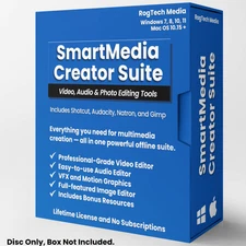 Complete Video Creation Suite. Audio, Video, After Effects, Photo Editing on DVD