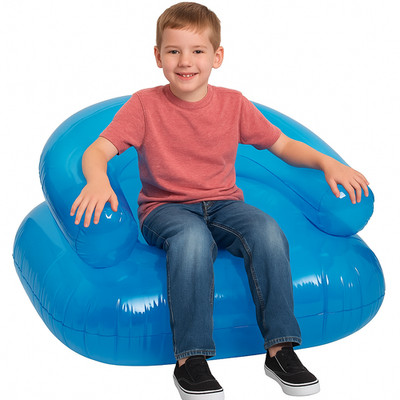 BLUE 36 Inch Inflatable Blow up Chair (Vinyl) Great Prize for Kids