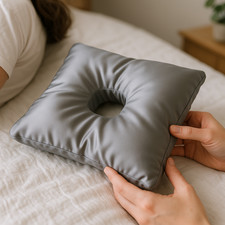 Satin Ear Piercing Pillow with Removable Washable Cover Side Sleeper Pillow , G