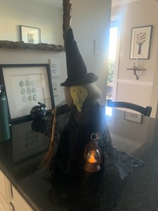 Handmade Halloween Witch Tabletop Decoration