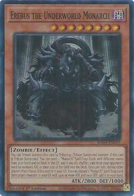 Erebus the Underworld Monarch - RA04-EN019 - Super Rare - 1st Edition - Near Min