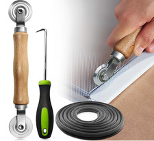 Screen Repair Kit, Screen Roller Tool, Steel Roller with Bear 32Ft Screen Spline