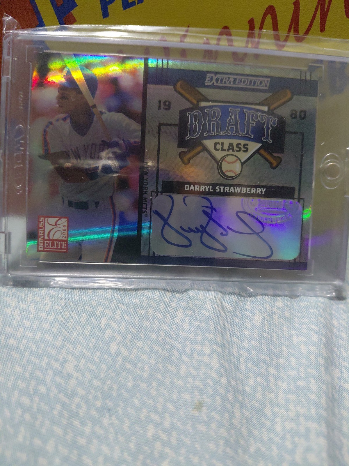 2004 Donruss Elire Draft Cllass Auto Darryl Strawberry/ Eric Davis  #/50