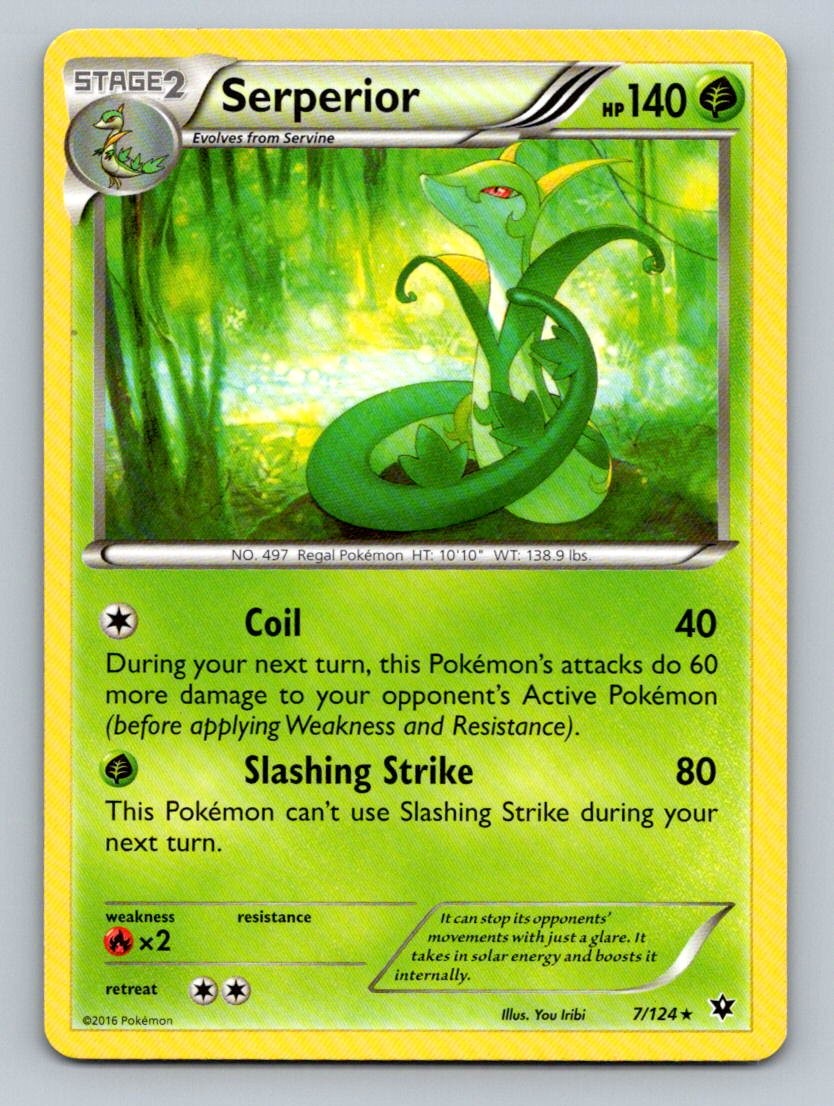 Pokemon Serperior XY - Fates Collide 7/124 Near Mint NM