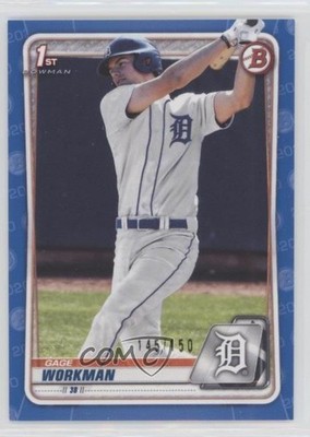 2020 Bowman Draft Blue Border 145/150 Gage Workman #BD-33 1u6