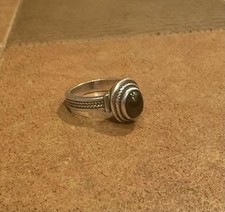 925 Sterling Silver Oval Garnet Stone Anniversary Cocktail Ring Jewelry US 4