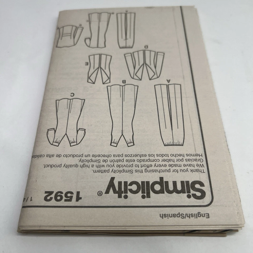 Simplicity Sewing Pattern 1592 Ladies Pants Dress Tunic Jacket Vest Size 8-16 UC - Image 3 of 4