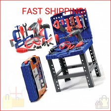 Play22 Kids Tool Set Bench 76 Pc - Toddler Tool Bench Set with Electronic Play D
