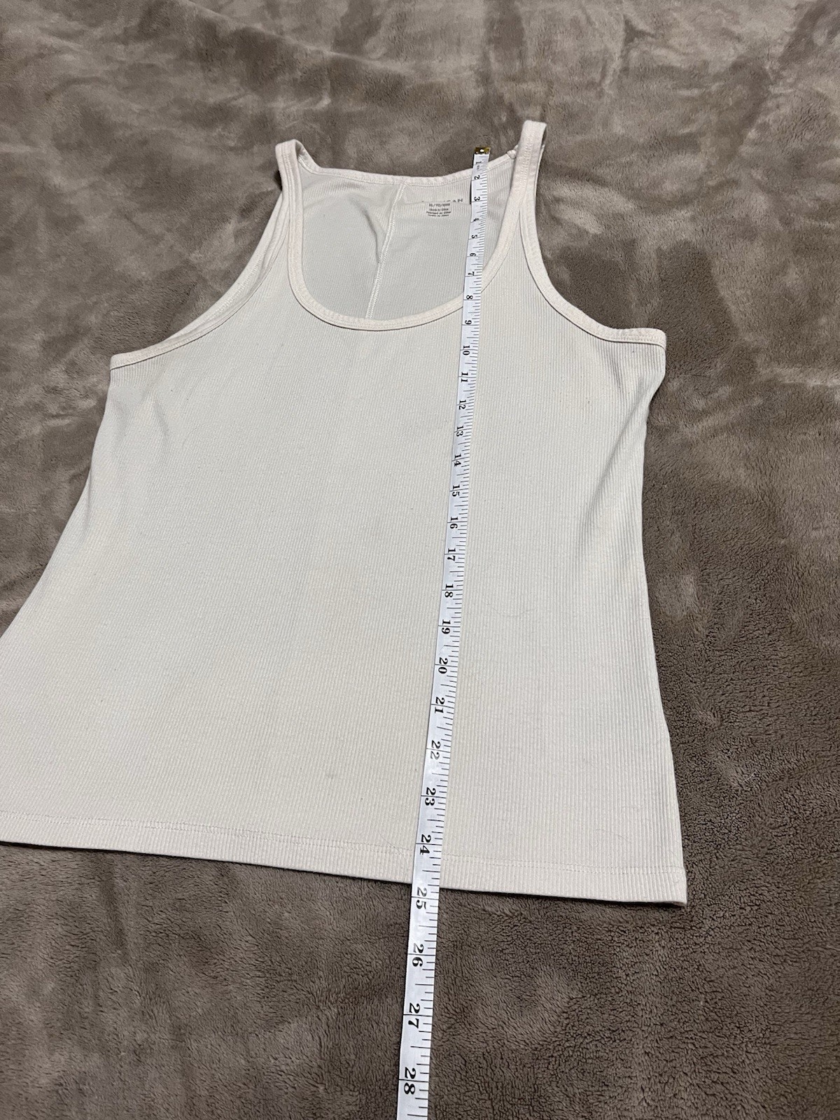 AMERICAN EAGLE Cream White Ribbed Basic Tank Top … - image 6