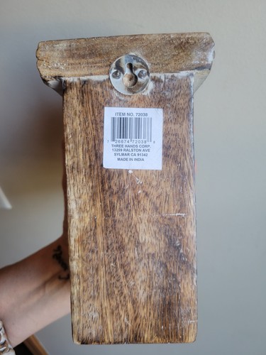 Ménsulas de Pared de Madera Decorativas Diseño Floral, Juego de 4, Soporte de Varilla de Estante Blanco Rústico - Imagen 2 de 11