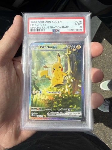 Pikachu ex graded PSA 9 for sale on eBay