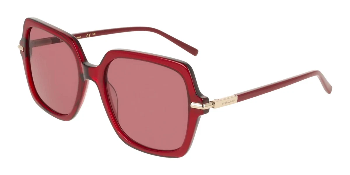 Salvatore Ferragamo Pink Square Sunglasses for Women for sale | eBay