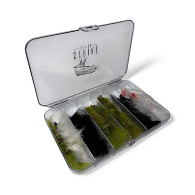 #ad 12 Piece Articulated Streamer Assortment With Fly Box Strike Fly Company $45.89