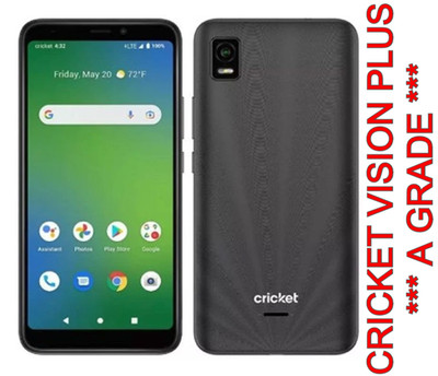 UNLOCKED or CRICKET Vision Plus SL100EA 32GB 4G LTE Smart Phone *A GRADE*