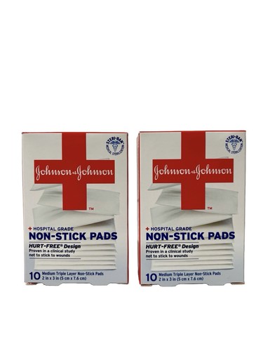 2 Johnson & Johnson First Aid Sterile Non-Stick Pads & 3M Nexcare Gentle Paper - Picture 5 of 7