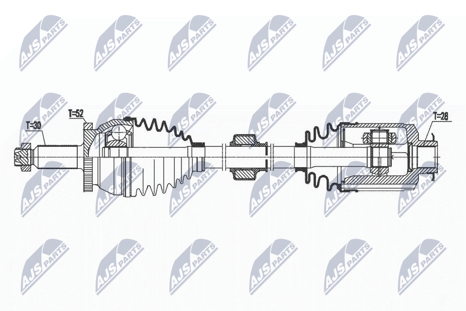 DRIVE SHAFT NPW-HY-575 FOR HYUNDAI SANTA/FÉ/III KIA G4KJ 2.4L 4cyl SANTA FÉ III - Image 5