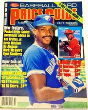Baseball Price Guide Oct 89- GriffeyJr, Ryne, Bo, McGwire, Mitchell card inserts