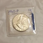 1960P Silver Franklin Half Dollar Still In Plastic From The Mint Set