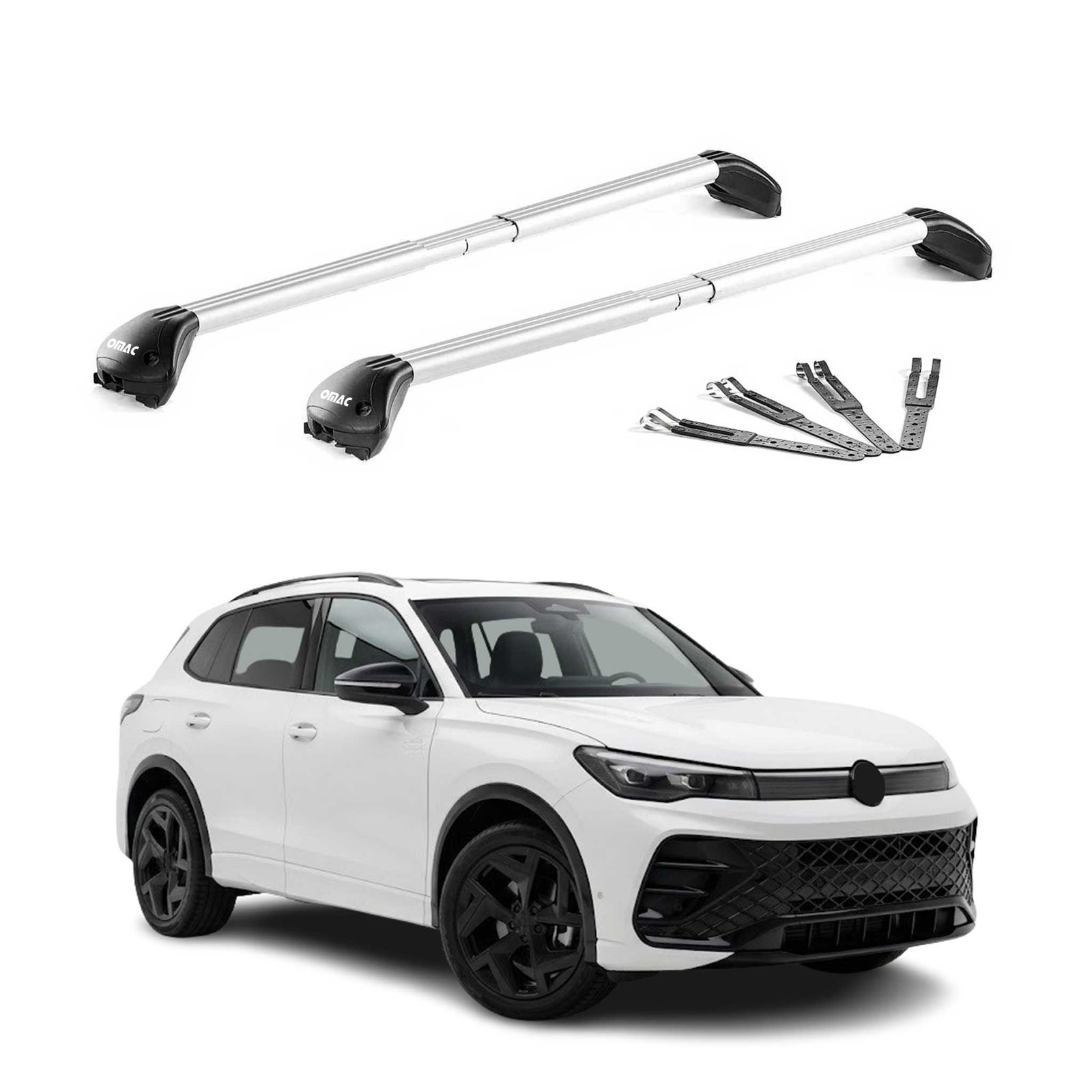Barres de toit Tiguan mk3 2024 pour transporter vos vélos et skis en montagne