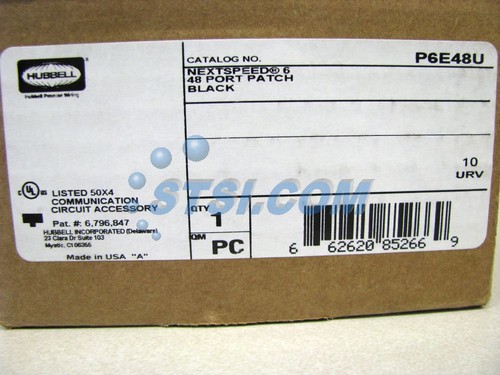 Hubbell P6E48U NextSpeed 6 48 ports noir Cat6 panneau de brassage, neuf ~ STSI - Photo 6/6