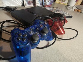 Sony PlayStation 2 Bundle w/ 2 Wired Controllers + Games & Original manual 