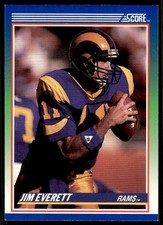 1990 Score Jim Everett Los Angeles Rams #4