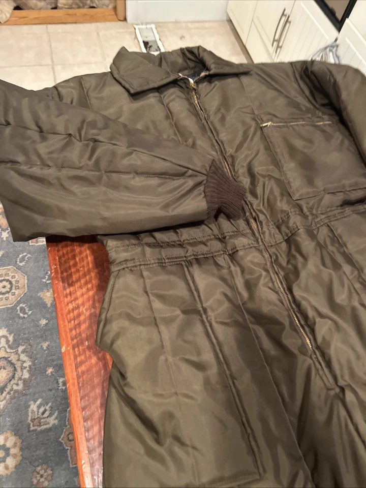 Walls Blizzard Pruf Insulated Lined Brown Coveralls Men's Size K Tall 80s - Image 2 of 4