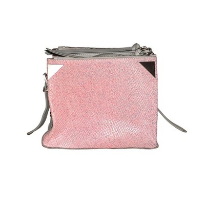 BOTKIER X COCO ROCHA $248 Kitty London Crossbody Leather Bag Pink/Gray