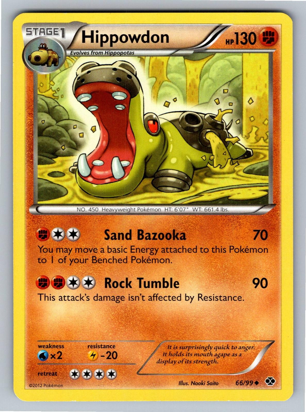 Hippowdon 66/99 Uncommon Next Destinies Pokemon Lightly Played