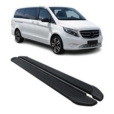 Schweller Trittbretter Schweller für Mercedes Vito 2014-26 Langer L3 Alu Schwarz