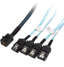 Internal Mini SAS HD to SATA Cable 3.3 Feet, 1M SFF-8643 to SATA Forward Breako