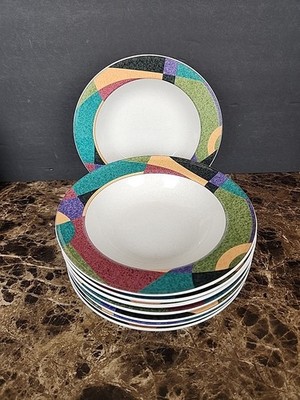 Set Of 8 Studio Nova Impulse Soup Cereal Salad Bowls 8 1/4'' Thailand Y2262 