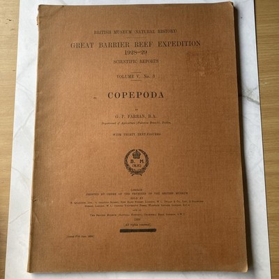 Great Barrier Reef Expedition 1928-29 Scientific Report: Rare Vintage