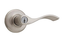 Kwikset 405BL Balboa Reversible Entrance Door Leverset in Satin Nickel 94050-641