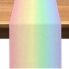 Vohado Pastel Rainbow Table Runner Unicorn Themed Birthday Party Decorations Pri