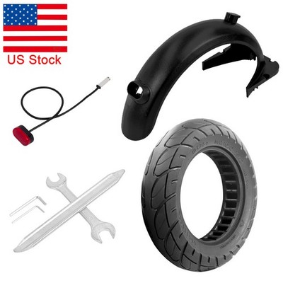 US - Accessories For Ninebot Max G30 E-Scooter Solid Tire Rear Fender Taillight