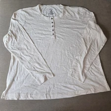 Old Ranch Women's Organic Cotton Blend Long Sleeve Henley Shirt Top XL Layer