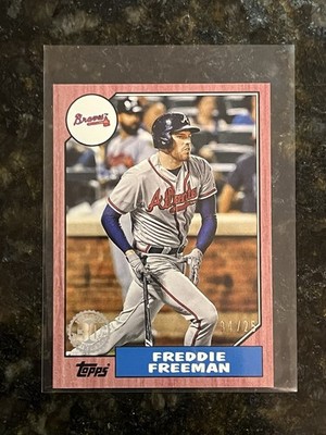 2017 Topps Mini 1987 Freddie Freeman Pink /25 SP Braves