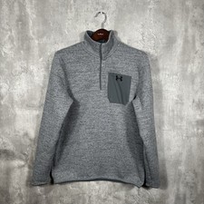 Under Armour Sweatshirt Mens Medium Specialist Henley 2.0 Gray ColdGear