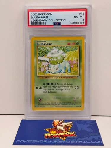 Pokemon 2002 PSA 8 Legendary Collection Bulbasaur 68/110