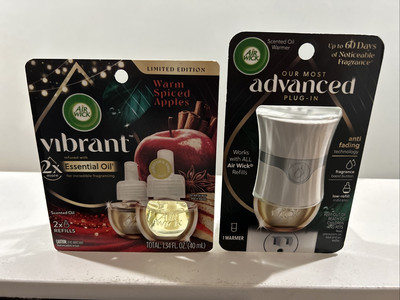 2 Oil Refills & 1 Warmer - Air Wick Vibrant - Warm Spice Apples